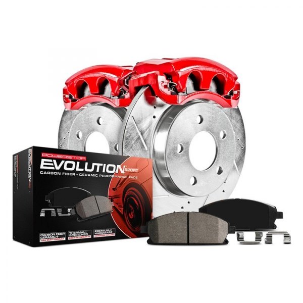  PowerStop® - 1-Click Z23 Evolution Sport Drilled and Slotted Rear Brake Kit with Calipers
