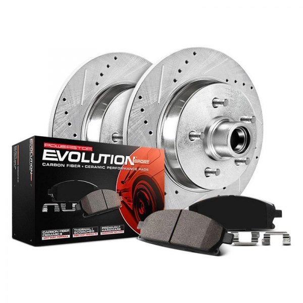  PowerStop® - 1-Click Z23 Evolution Sport Drilled and Slotted Rear Brake Kit without Calipers
