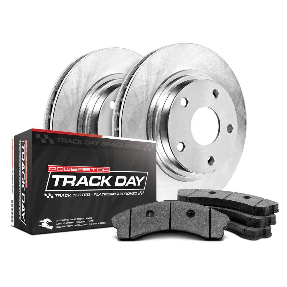 Power Stop TDBK7934 Track Day Rear Kit Rotors and Brake Pads 