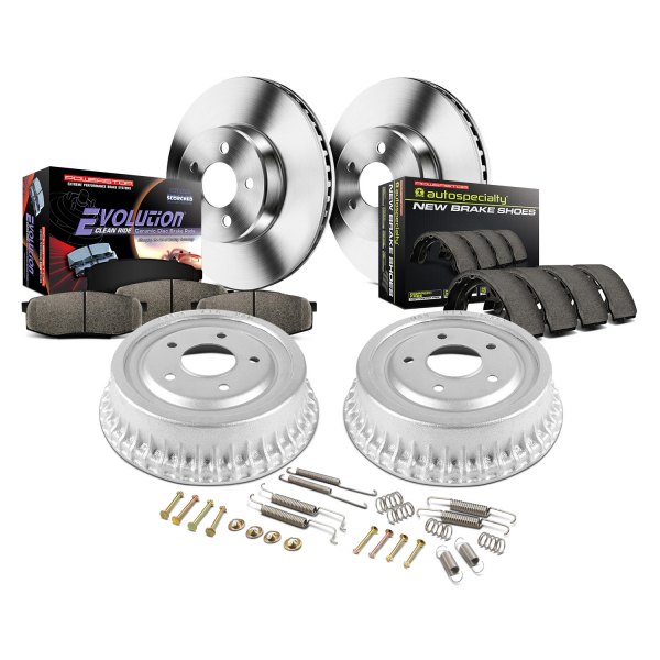 Rotor Power Stop Front & Rear KOE15262DK Autospecialty Daily Driver Pad Drum and Shoe Kits 