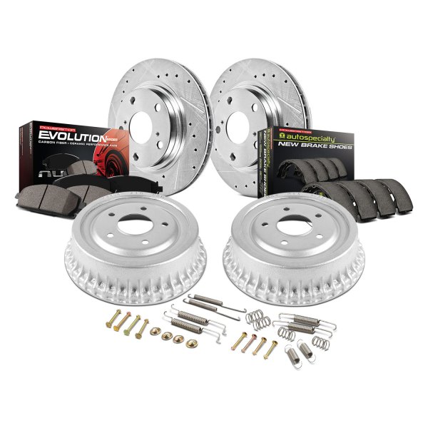 PowerStop® - 1-Click Z23 Evolution Drilled and Slotted Disc and Drum Brake Kit