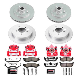 PowerStop® - Z36 Extreme Plain Front and Rear Brake Kit with Calipers