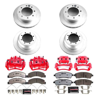 PowerStop® - Z36 Extreme Plain Front and Rear Brake Kit with Calipers