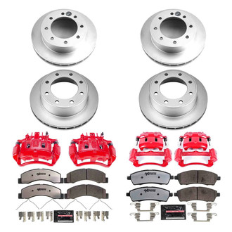 PowerStop® - Z36 Extreme Plain Front and Rear Brake Kit with Calipers