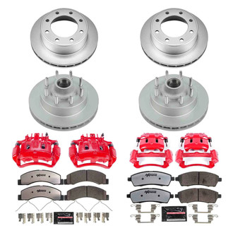 PowerStop® - Z36 Extreme Plain Front and Rear Brake Kit with Calipers