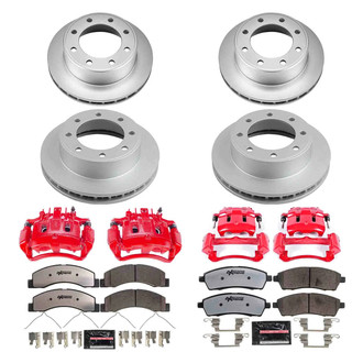 PowerStop® - Z36 Extreme Plain Front and Rear Brake Kit with Calipers