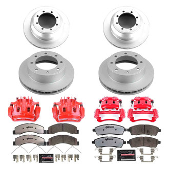 PowerStop® - Z36 Extreme Plain Front and Rear Brake Kit with Calipers