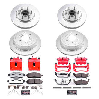 PowerStop® - Z36 Extreme Plain Front and Rear Brake Kit with Calipers
