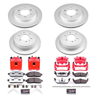 PowerStop® - Z36 Extreme Plain Front and Rear Brake Kit with Calipers