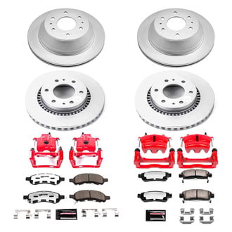 PowerStop® - Z36 Extreme Plain Front and Rear Brake Kit with Calipers