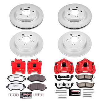 PowerStop® - Z36 Extreme Plain Front and Rear Brake Kit with Calipers