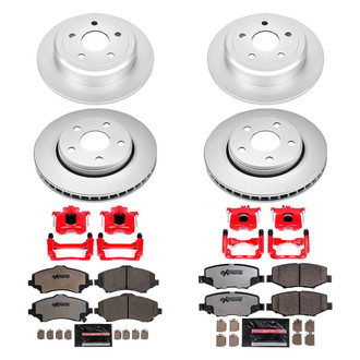 PowerStop® - Z36 Extreme Plain Front and Rear Brake Kit with Calipers