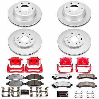 PowerStop® - Z36 Extreme Plain Front and Rear Brake Kit with Calipers