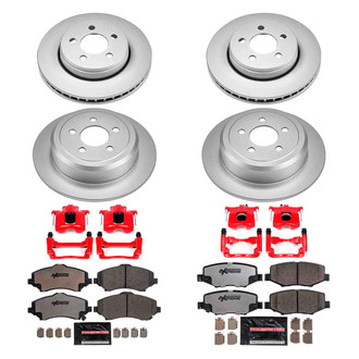 PowerStop® - Z36 Extreme Plain Front and Rear Brake Kit with Calipers