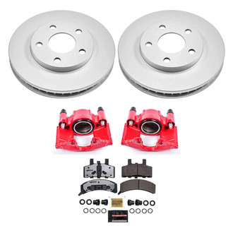 PowerStop® - Z36 Extreme Plain Front Brake Kit with Calipers