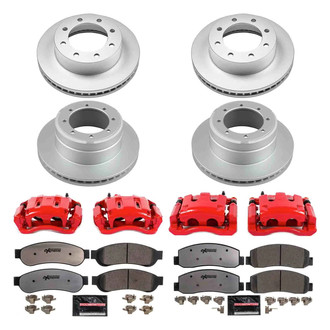 PowerStop® - Z36 Extreme Plain Front and Rear Brake Kit with Calipers