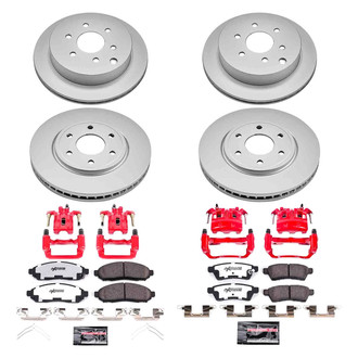 PowerStop® - Z36 Extreme Plain Front and Rear Brake Kit with Calipers