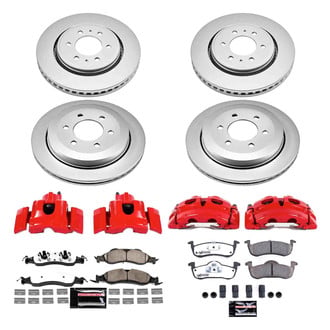 PowerStop® - Z36 Extreme Plain Front and Rear Brake Kit with Calipers