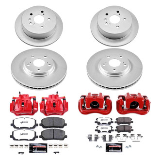 PowerStop® - Z36 Extreme Plain Front and Rear Brake Kit with Calipers