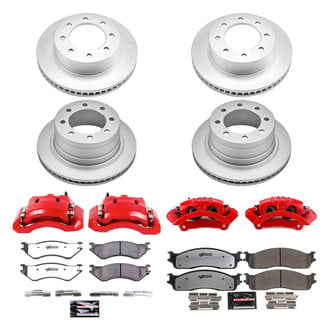 PowerStop® - Z36 Extreme Plain Front and Rear Brake Kit with Calipers