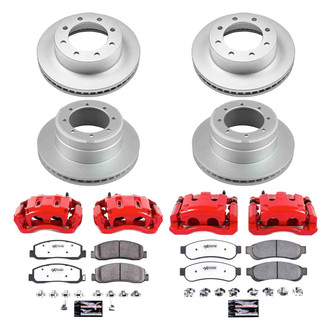 PowerStop® - Z36 Extreme Plain Front and Rear Brake Kit with Calipers