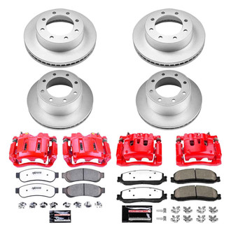 PowerStop® - Z36 Extreme Plain Front and Rear Brake Kit with Calipers