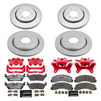 PowerStop® - Z36 Extreme Plain Front and Rear Brake Kit with Calipers