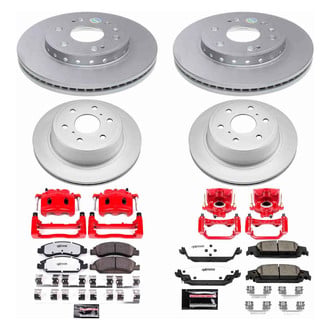 PowerStop® - Z36 Extreme Plain Front and Rear Brake Kit with Calipers