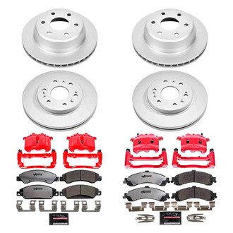 PowerStop® - Z36 Extreme Plain Front and Rear Brake Kit with Calipers