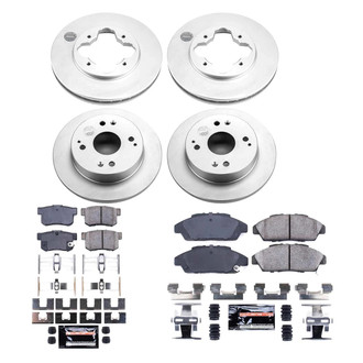 PowerStop® - Z23 Evolution Geomet® Plain Front and Rear Brake Kit