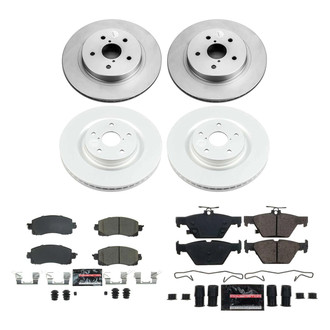 PowerStop® - Z23 Evolution Geomet® Plain Front and Rear Brake Kit