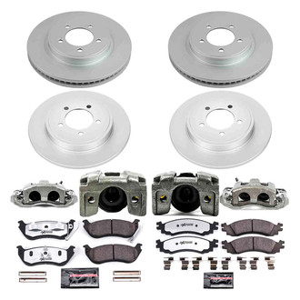 PowerStop® - Z36 Extreme Plain Front and Rear Brake Kit with Calipers
