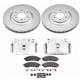PowerStop® CPR1449-23 - Z23 Evolution Sport Plain Front Brake Kit with Calipers