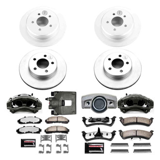 PowerStop® - Z36 Extreme Plain Front and Rear Brake Kit with Calipers