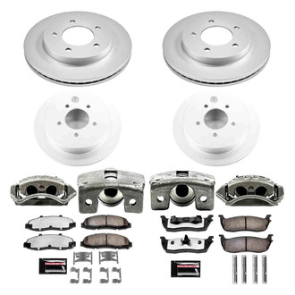 PowerStop® - Z36 Extreme Plain Front and Rear Brake Kit with Calipers