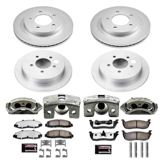 PowerStop® - Z36 Extreme Plain Front and Rear Brake Kit with Calipers