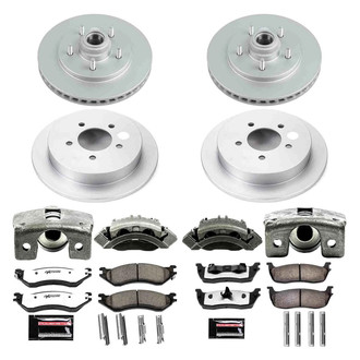PowerStop® - Z36 Extreme Plain Front and Rear Brake Kit with Calipers