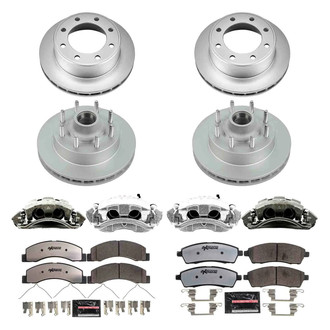 PowerStop® - Z36 Extreme Plain Front and Rear Brake Kit with Calipers