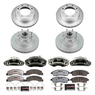 PowerStop® - Z36 Extreme Plain Front and Rear Brake Kit with Calipers