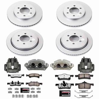 PowerStop® - Z36 Extreme Plain Front and Rear Brake Kit with Calipers
