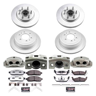 PowerStop® - Z36 Extreme Plain Front and Rear Brake Kit with Calipers