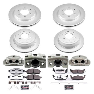 PowerStop® - Z36 Extreme Plain Front and Rear Brake Kit with Calipers