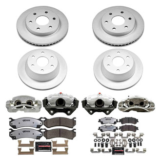 PowerStop® - Z36 Extreme Plain Front and Rear Brake Kit with Calipers