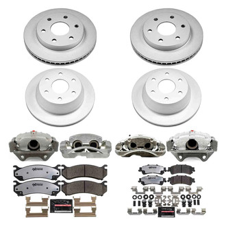 PowerStop® - Z36 Extreme Plain Front and Rear Brake Kit with Calipers