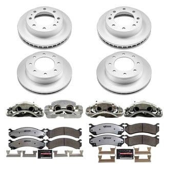PowerStop® - Z36 Extreme Plain Front and Rear Brake Kit with Calipers