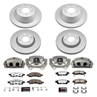 PowerStop® - Z36 Extreme Plain Front and Rear Brake Kit with Calipers