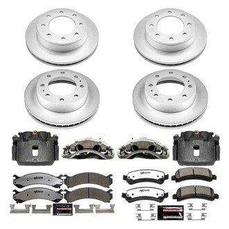 PowerStop® - Z36 Extreme Plain Front and Rear Brake Kit with Calipers