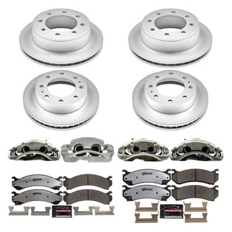 PowerStop® - Z36 Extreme Plain Front and Rear Brake Kit with Calipers
