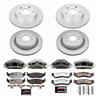 PowerStop® - Z36 Extreme Plain Front and Rear Brake Kit with Calipers