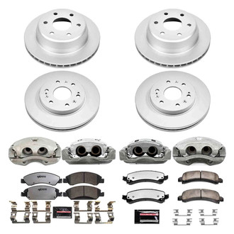 PowerStop® - Z36 Extreme Plain Front and Rear Brake Kit with Calipers